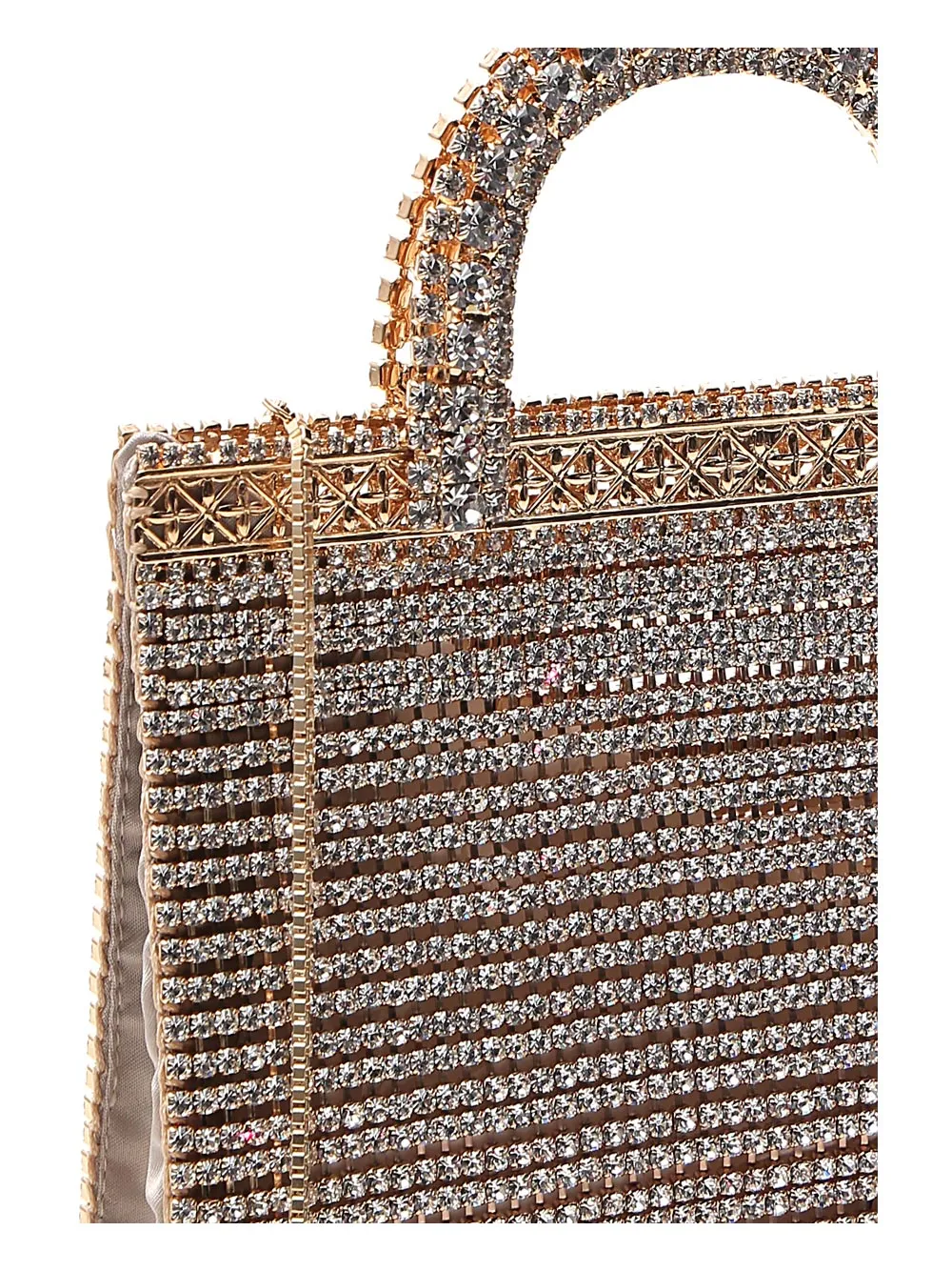 Gold Teodora Crystal Handbag