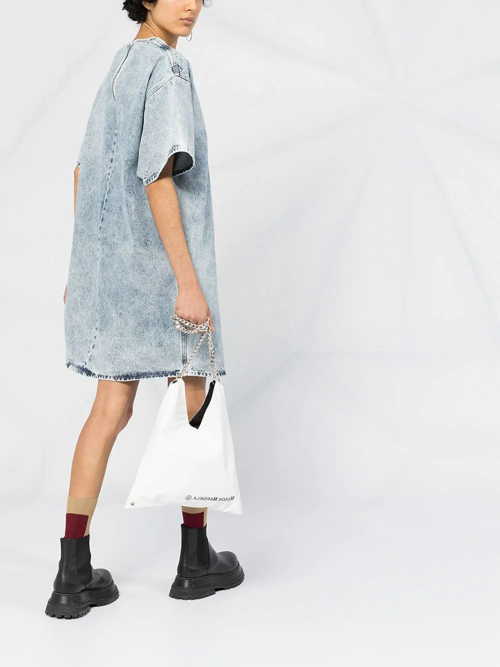 Acid-Wash Denim Dress