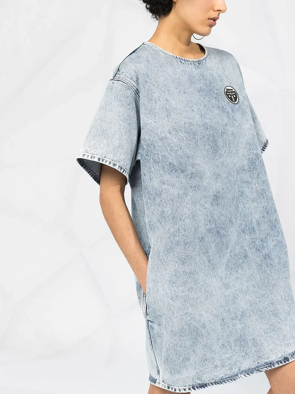 Acid-Wash Denim Dress