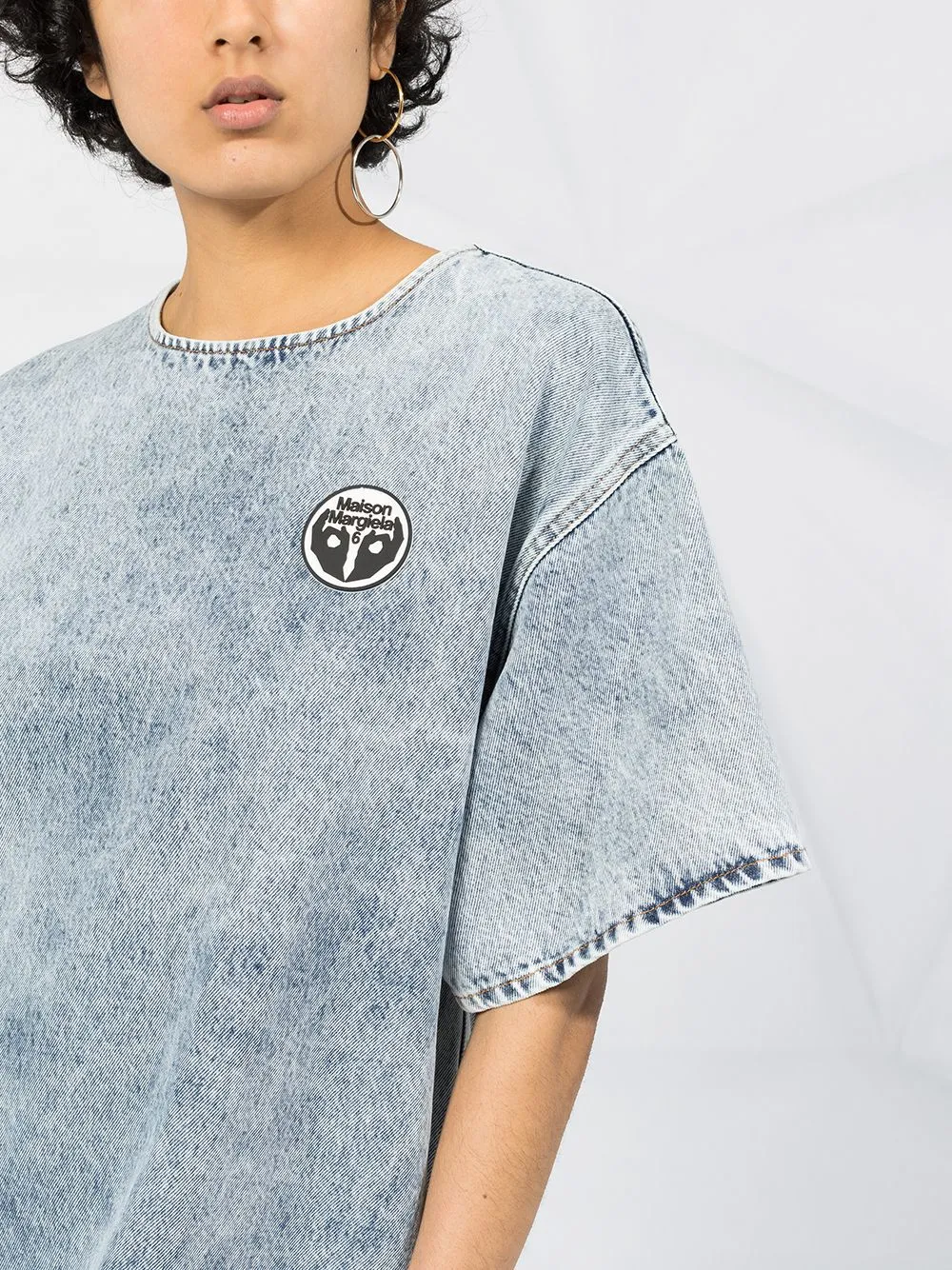 Acid-Wash Denim Dress