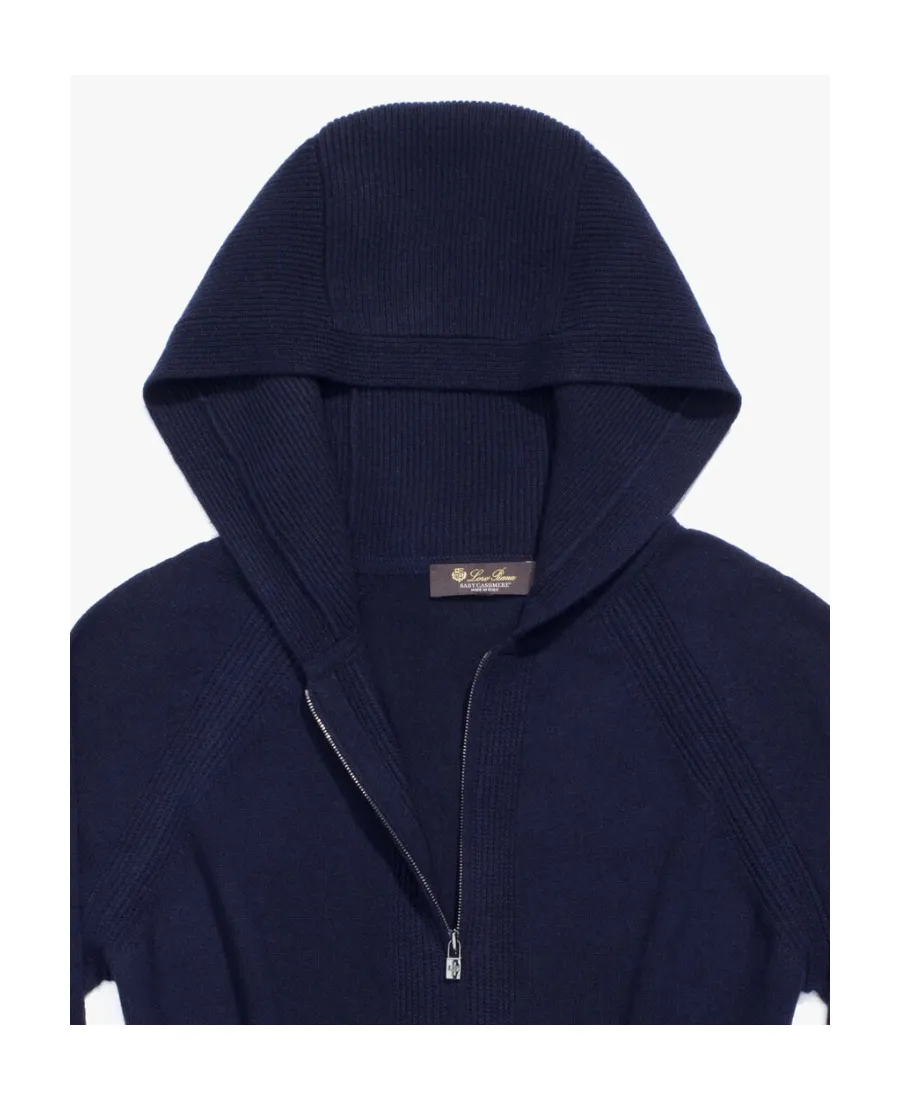 Loro Piana Zipped Knitted Hoodie