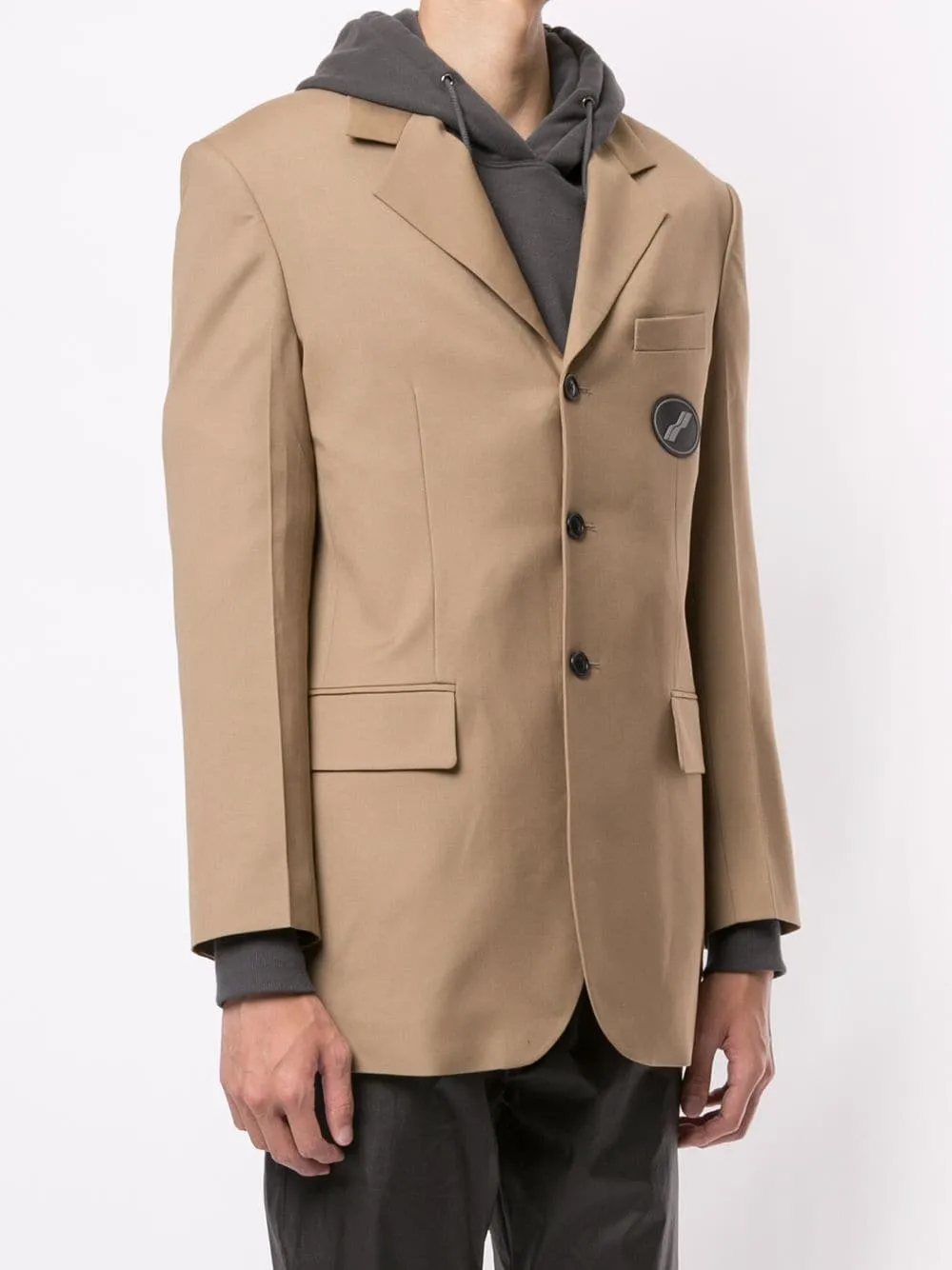Logo Patch Suit Jacket