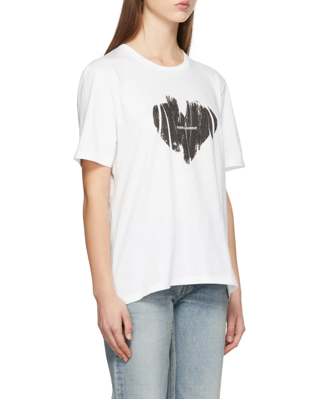 Saint Laurent Logo Printed Crewneck T-Shirt