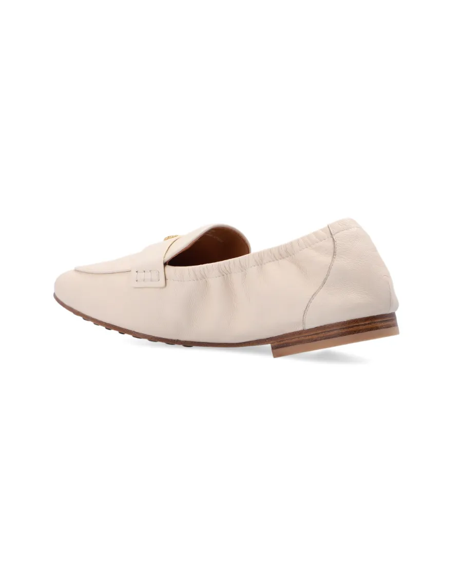 Tory Burch Logo-Plaque Slip-On Ballet Loafers