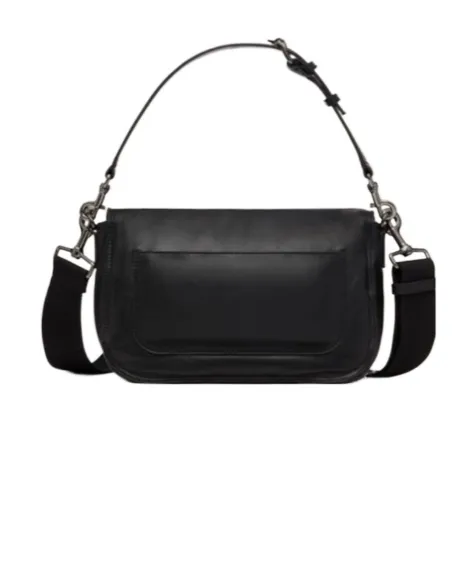Valentino Noir Vlogo Signature Foldover Top Shoulder Bag