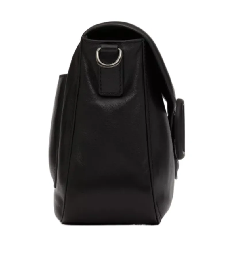 Valentino Noir Vlogo Signature Foldover Top Shoulder Bag