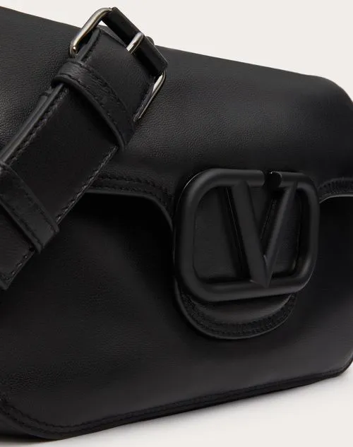 Valentino Noir Vlogo Signature Foldover Top Shoulder Bag