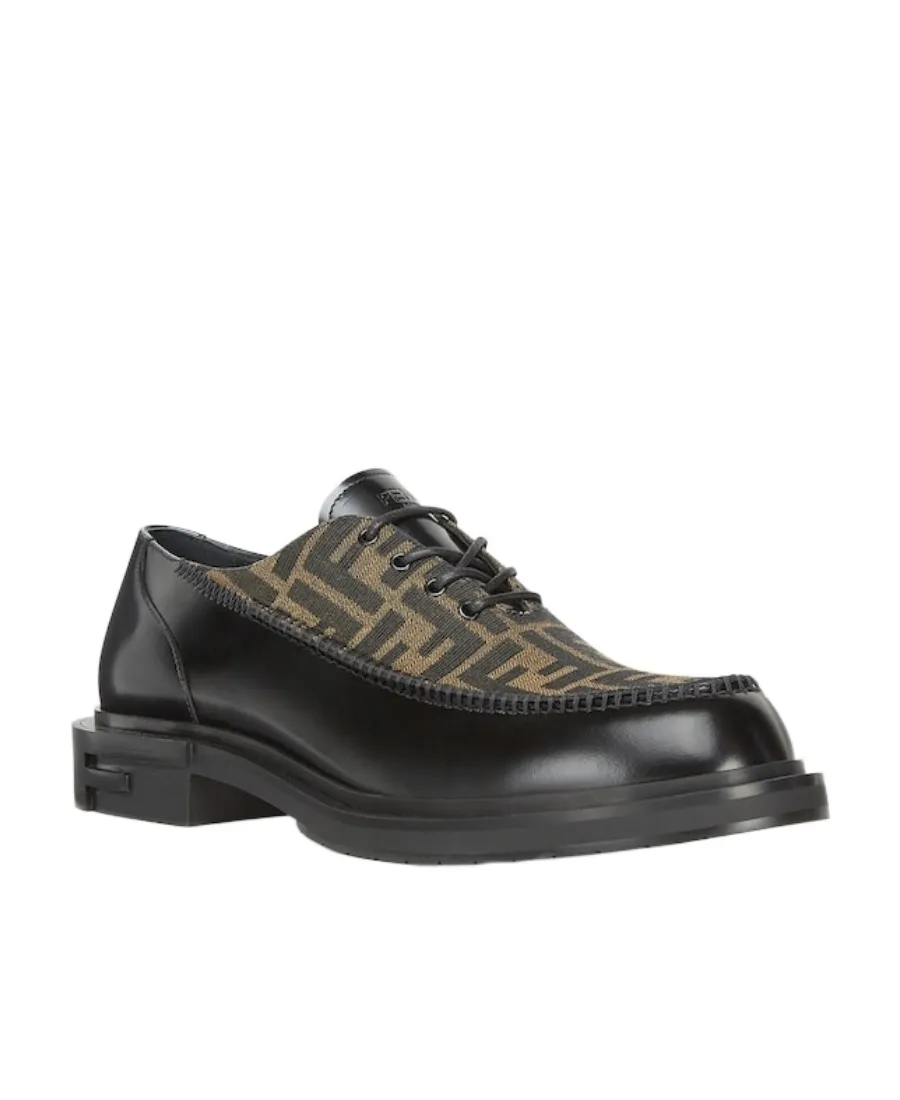 Fendi Ff Jacquard Lace-Up Shoes