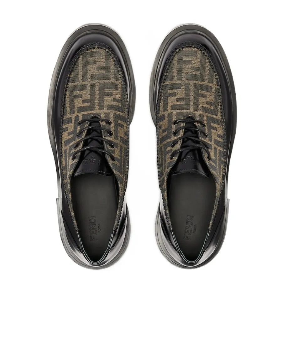 Fendi Ff Jacquard Lace-Up Shoes