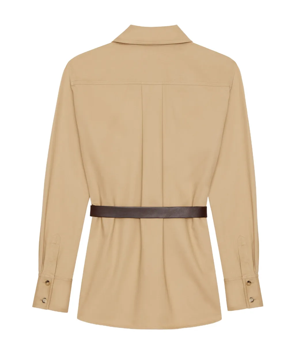 Saint Laurent Oversized Belted Shirt