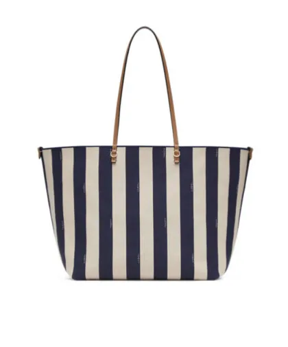 Fendi Large Roll Striped Reversible Tote Bag