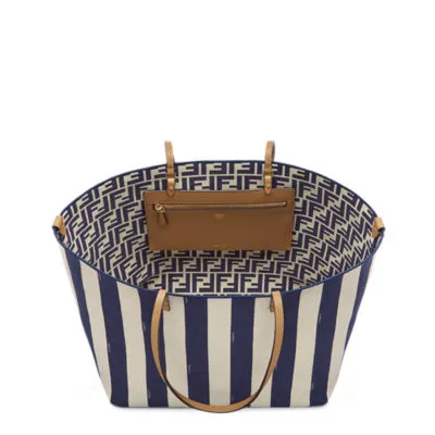 Fendi Large Roll Striped Reversible Tote Bag