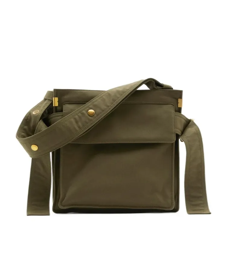 Burberry Trench Logo-Embroidered Zipped Messenger Bag