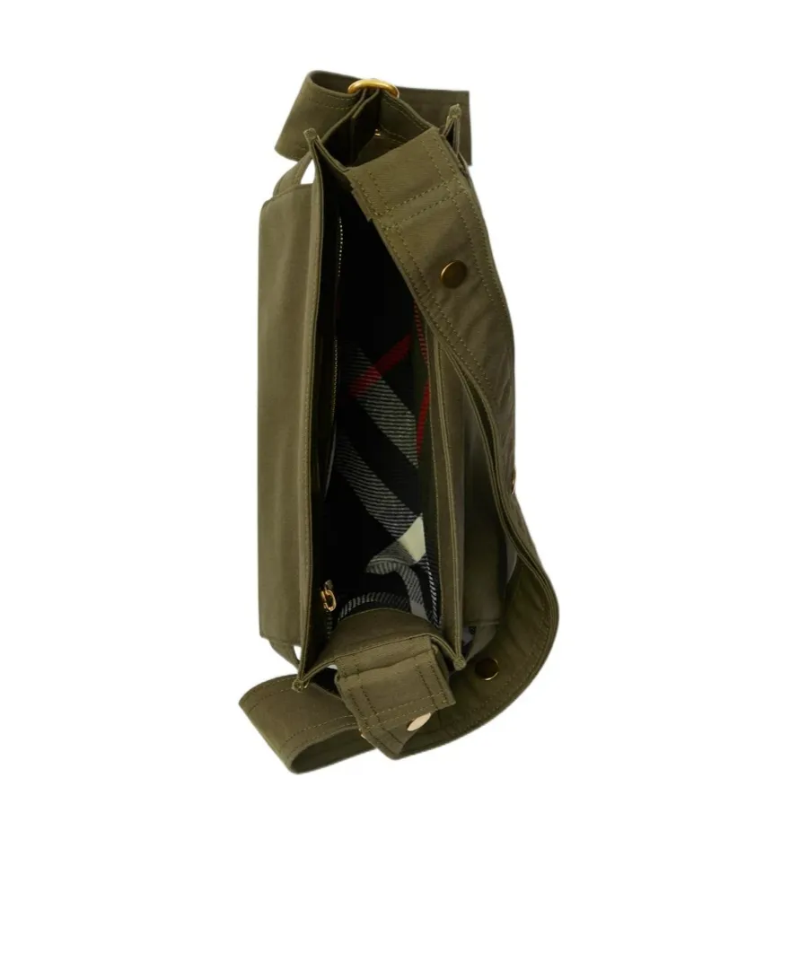 Burberry Trench Logo-Embroidered Zipped Messenger Bag