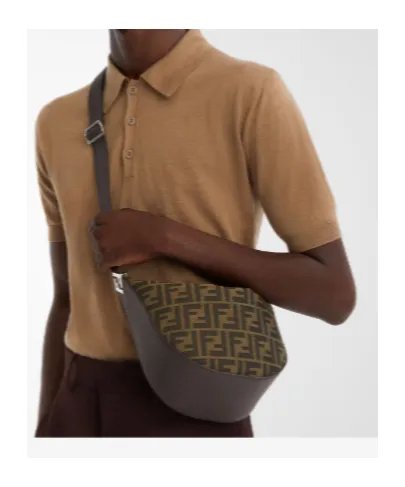 Fendi Ff Jacquard Melon Small Shoulder Bag