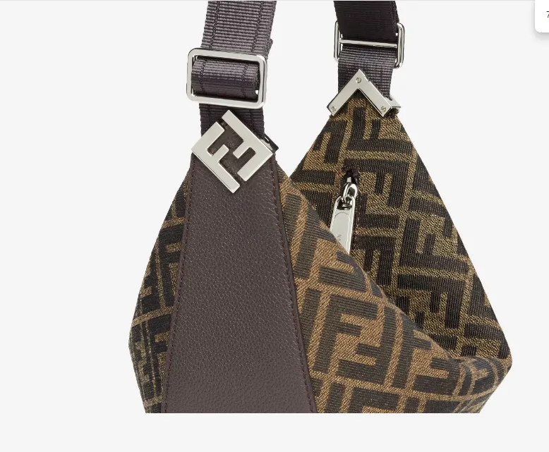 Fendi Ff Jacquard Melon Small Shoulder Bag