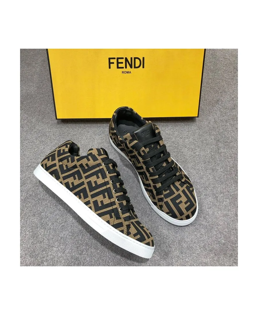 Fendi Ff Logo Low-Top Sneakers