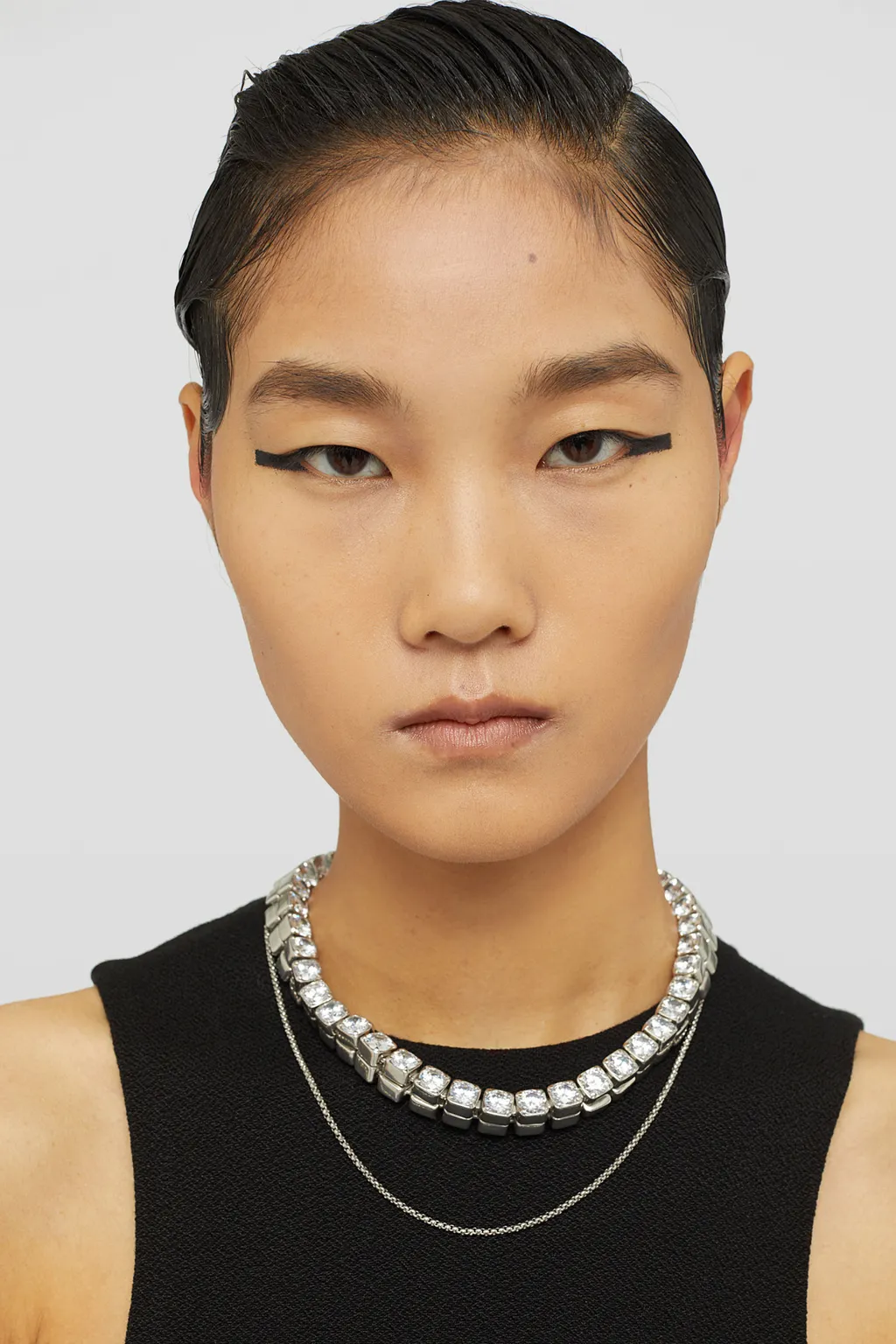 Jil Sander Crystal-Embellished Cubic Necklace