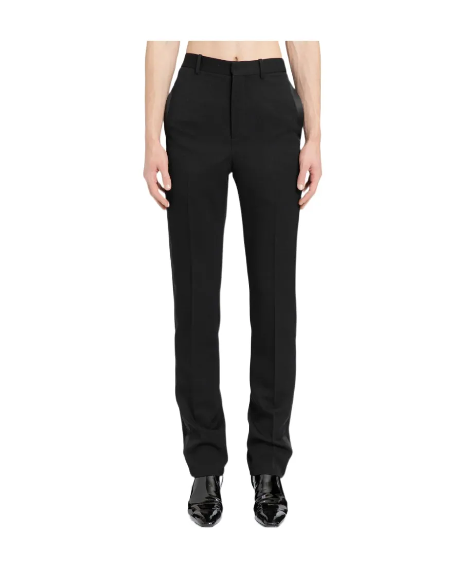 Saint Laurent Straight-Leg Knitted Trousers