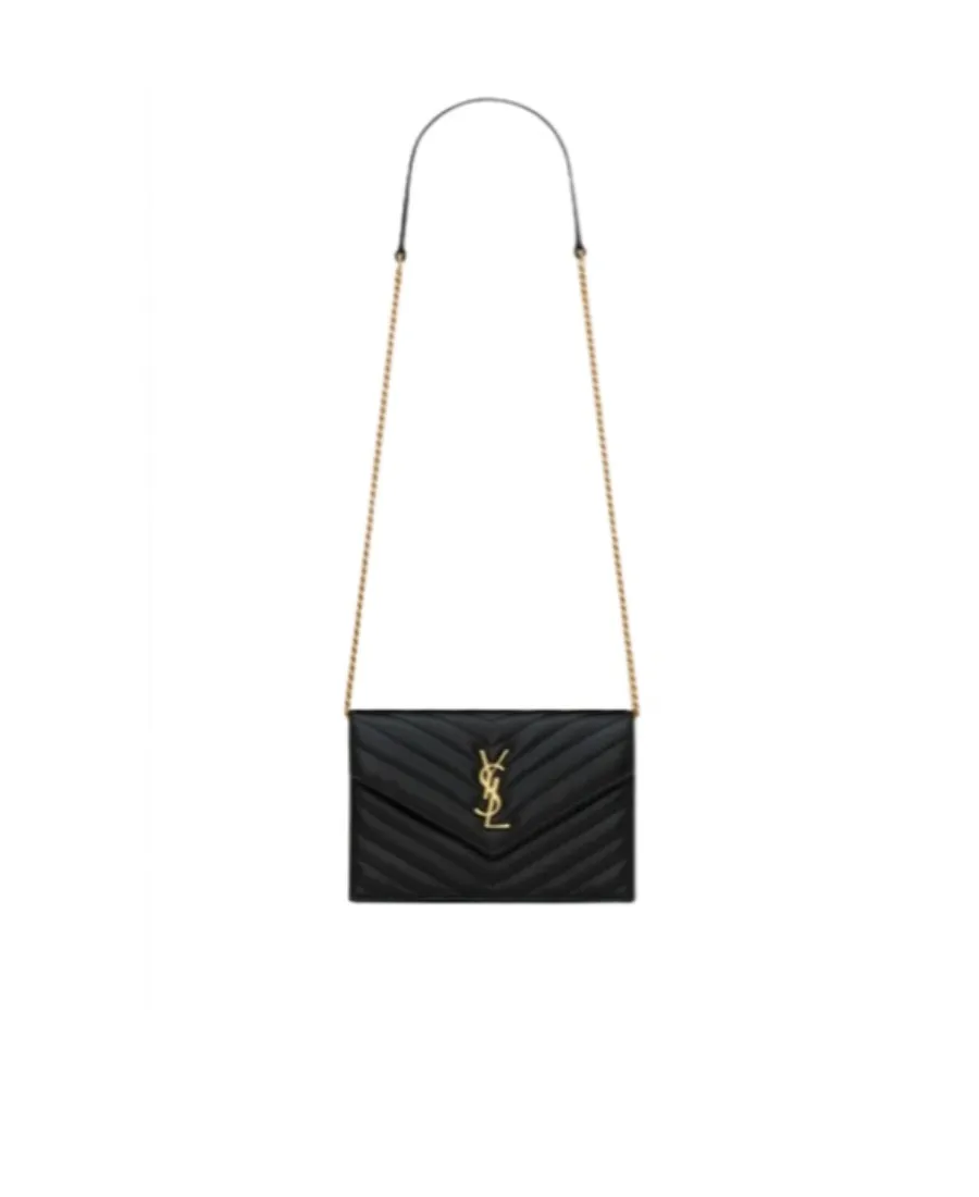 Saint Laurent Envelope Cassandre Chain Wallet