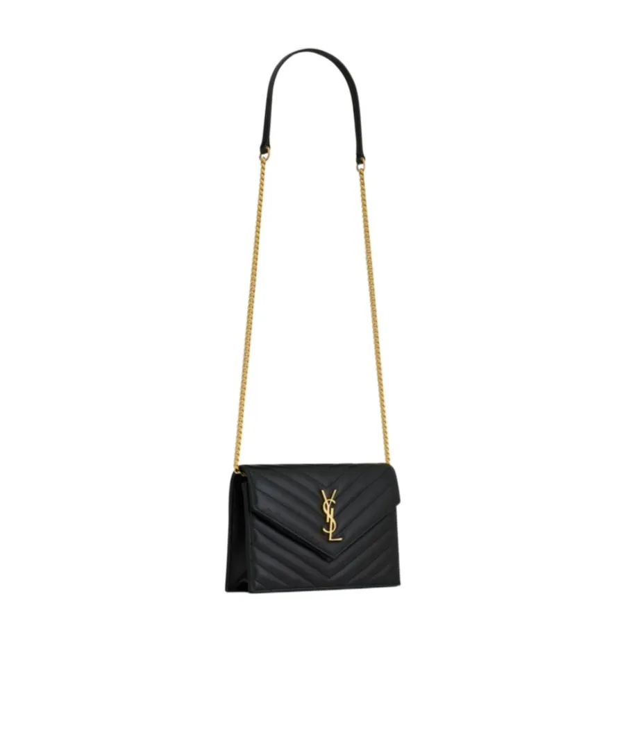 Saint Laurent Envelope Cassandre Chain Wallet