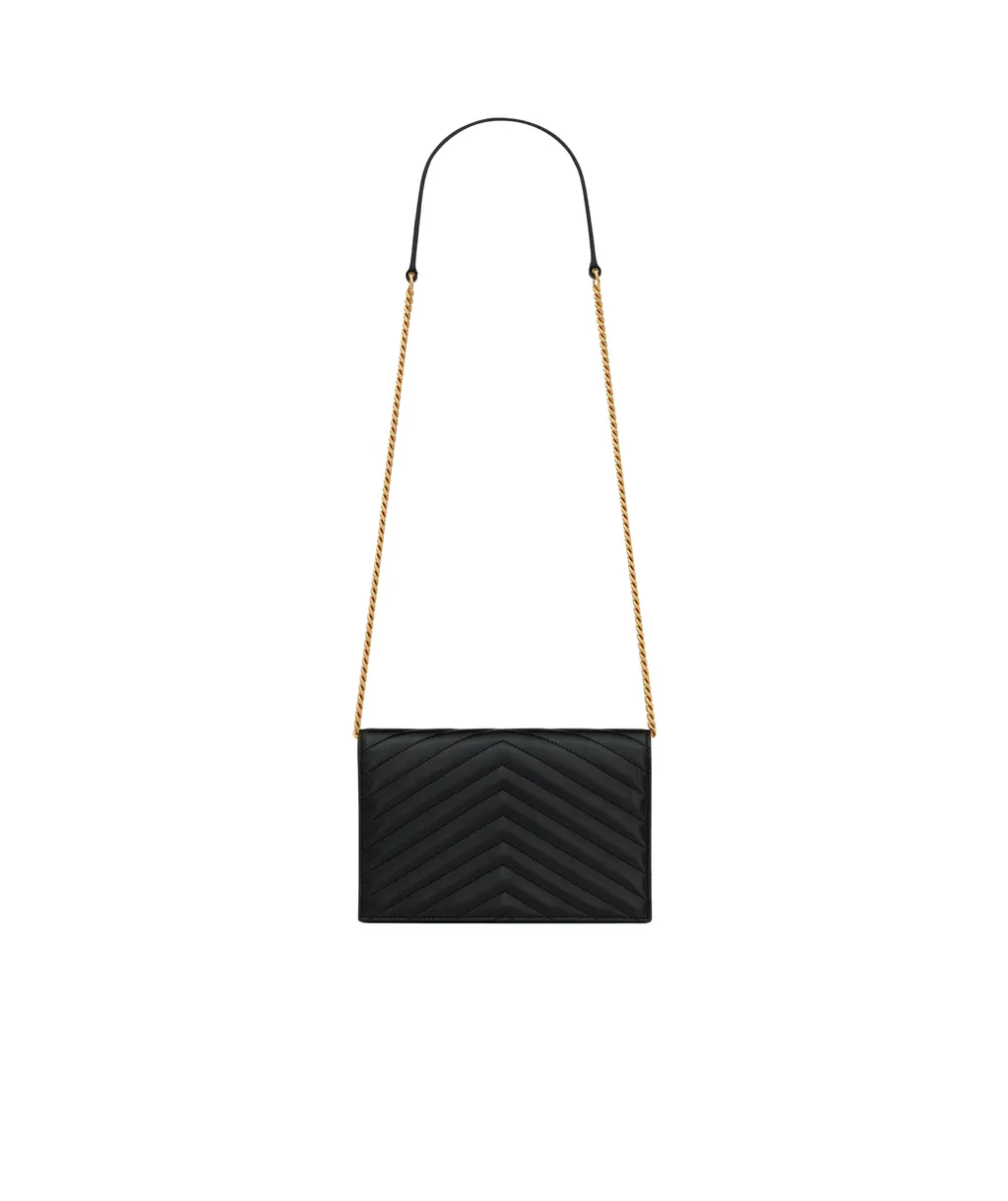 Saint Laurent Envelope Cassandre Chain Wallet
