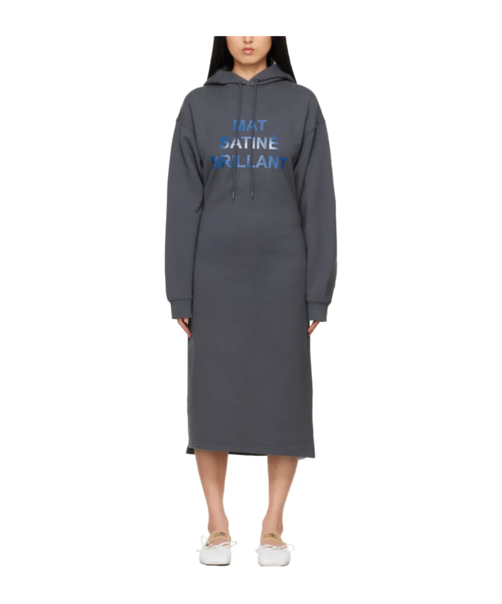 Slogan-Print Extra-Long Cotton Sweatshirt