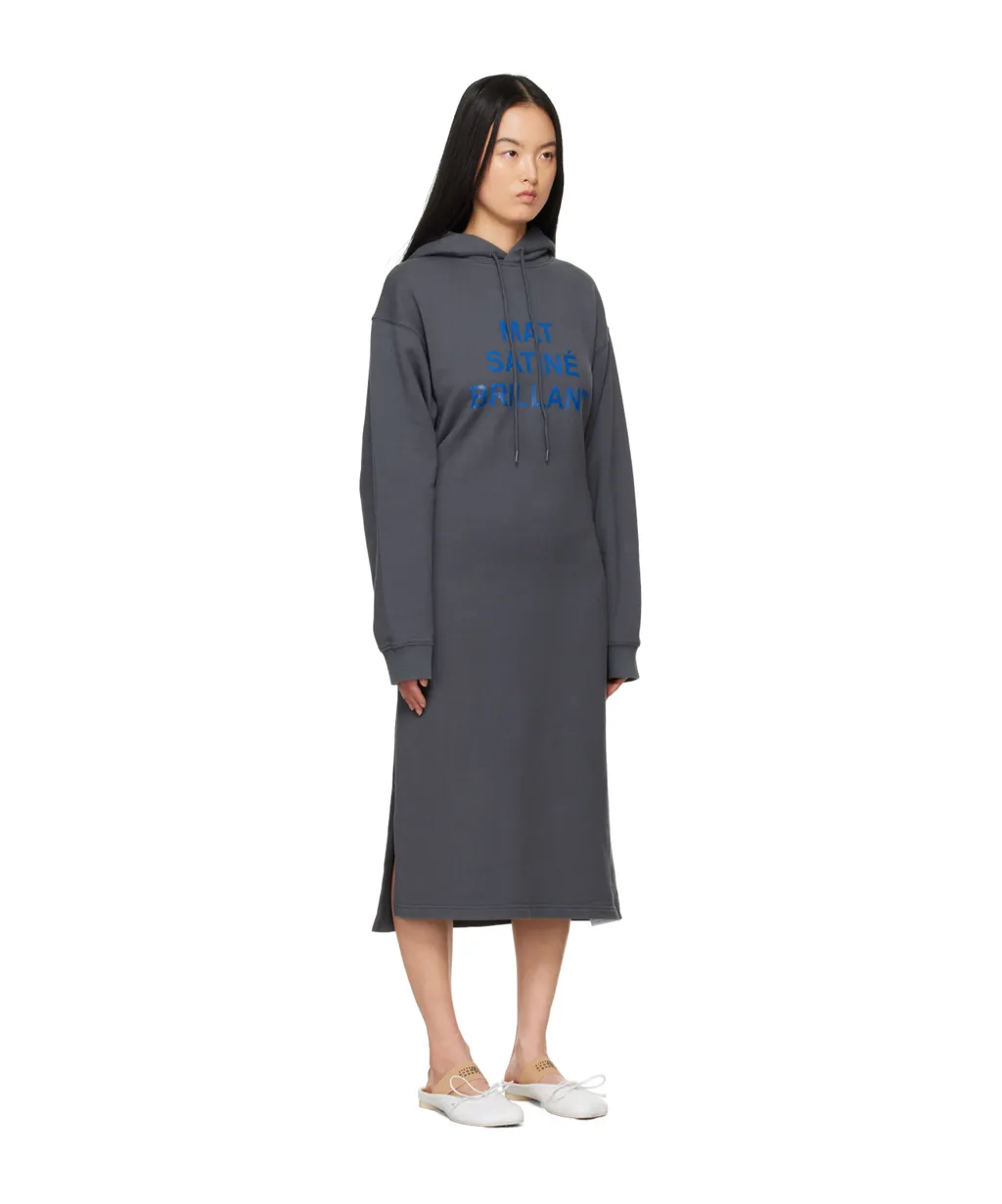 Slogan-Print Extra-Long Cotton Sweatshirt