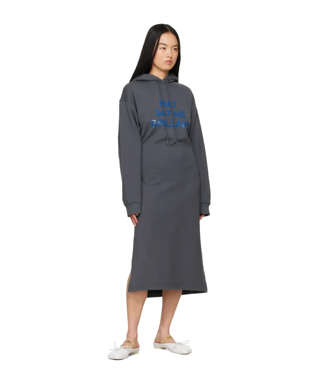Slogan-Print Extra-Long Cotton Sweatshirt