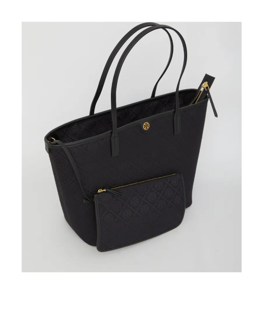 Tory Burch T Monogram Zip-Up Tote Bag