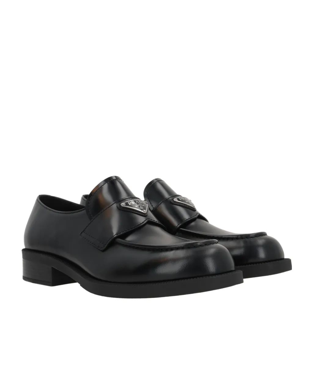 Prada Triangle-Logo Slip-On Loafers