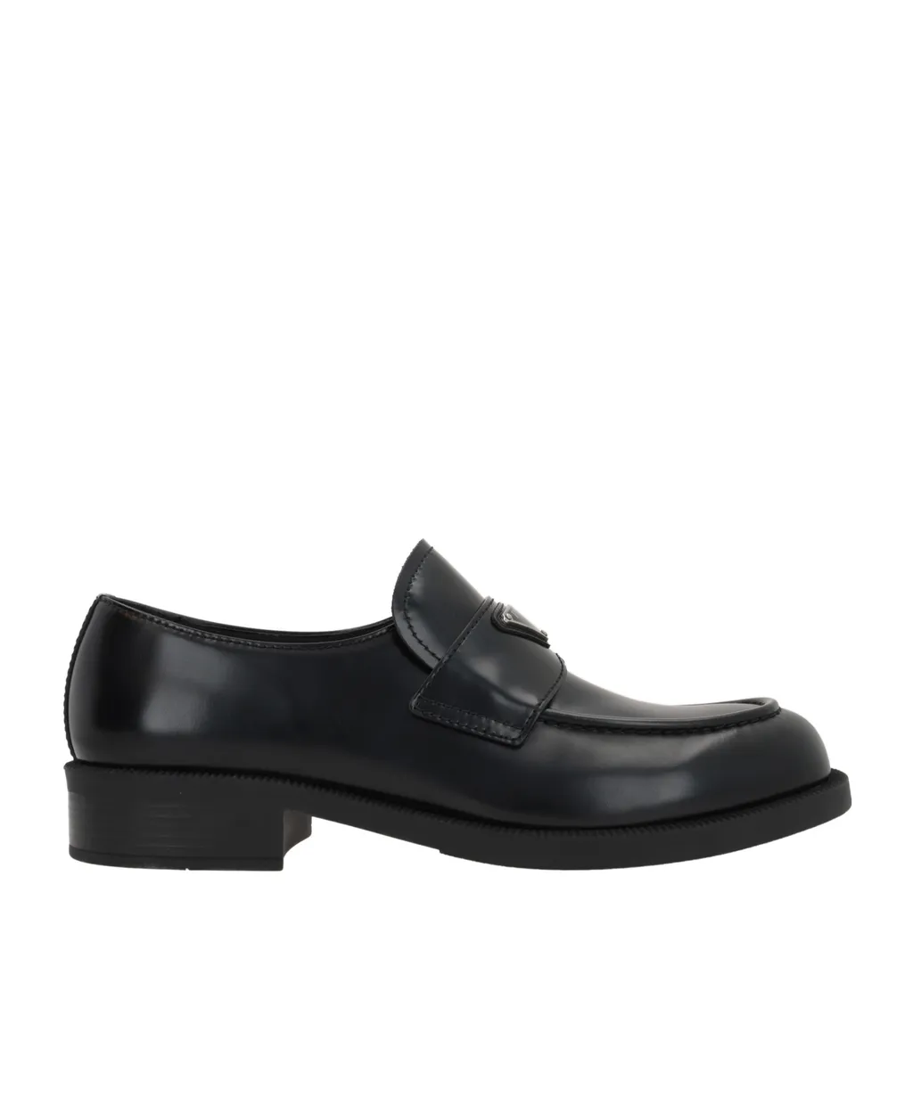 Prada Triangle-Logo Slip-On Loafers