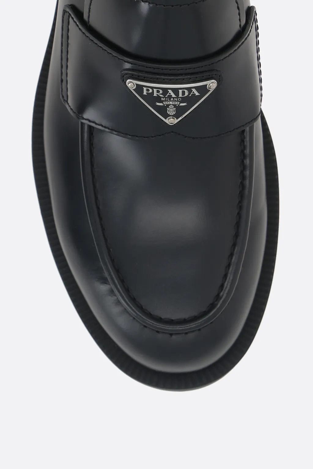 Prada Triangle-Logo Slip-On Loafers