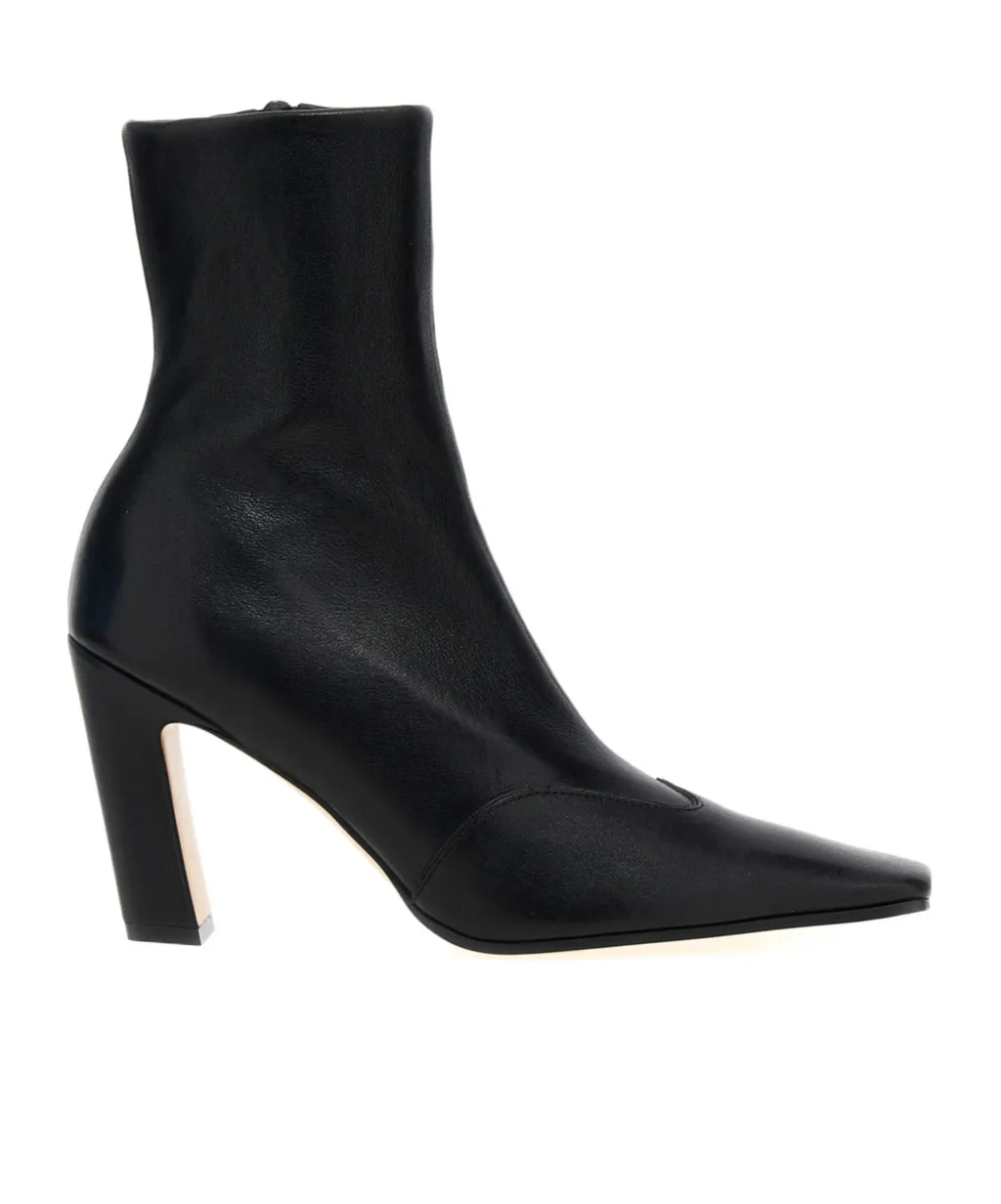Khaite Nevada Square-Toe Ankle Boots