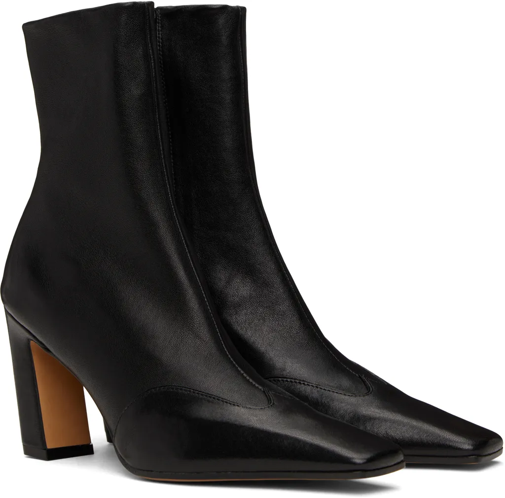 Khaite Nevada Square-Toe Ankle Boots