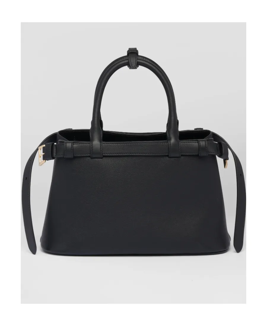 Prada Buckle Small Leather Handbag With Double Belt
