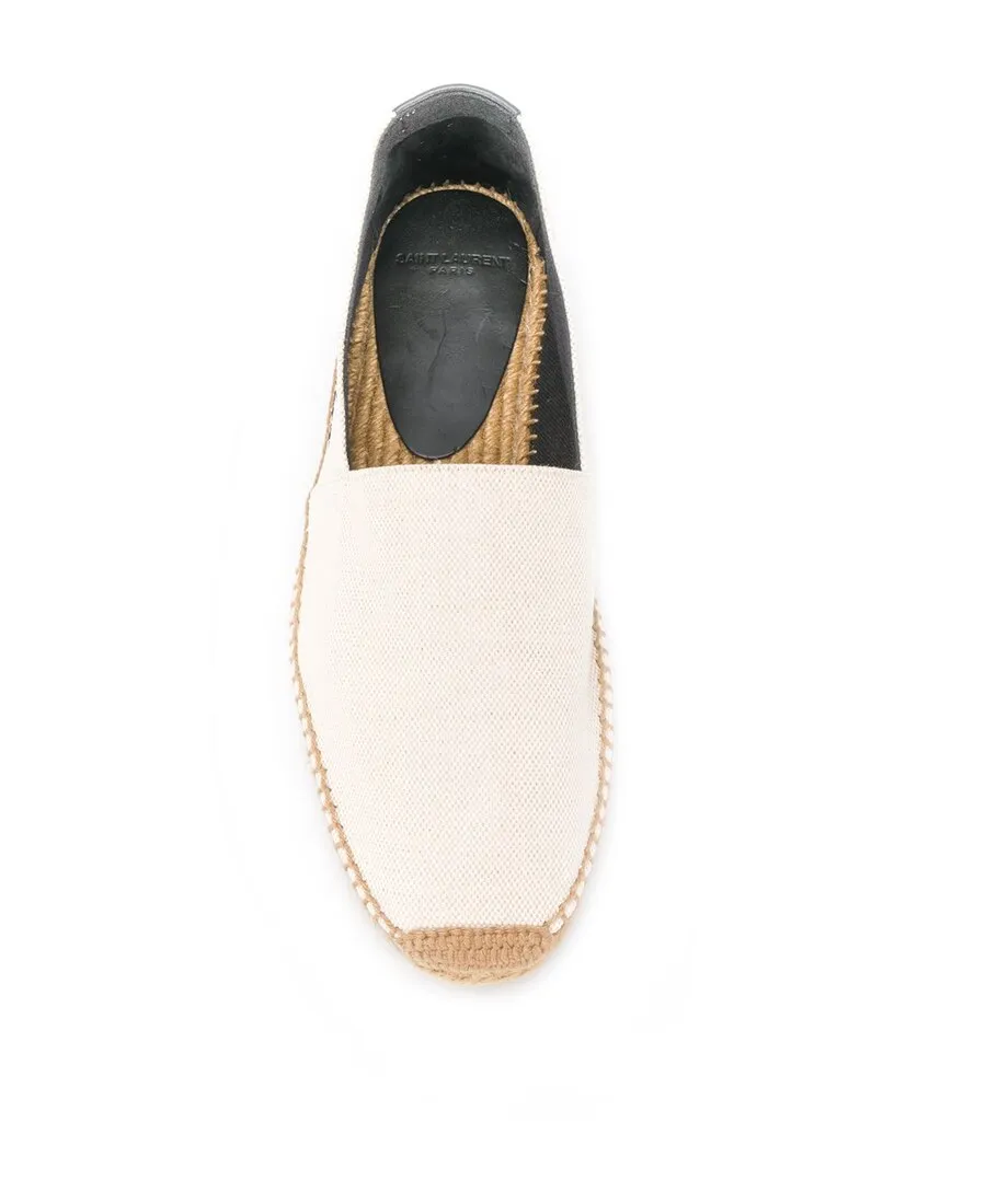 Saint Laurent Logo Embroidered Slip-On Espadrilles