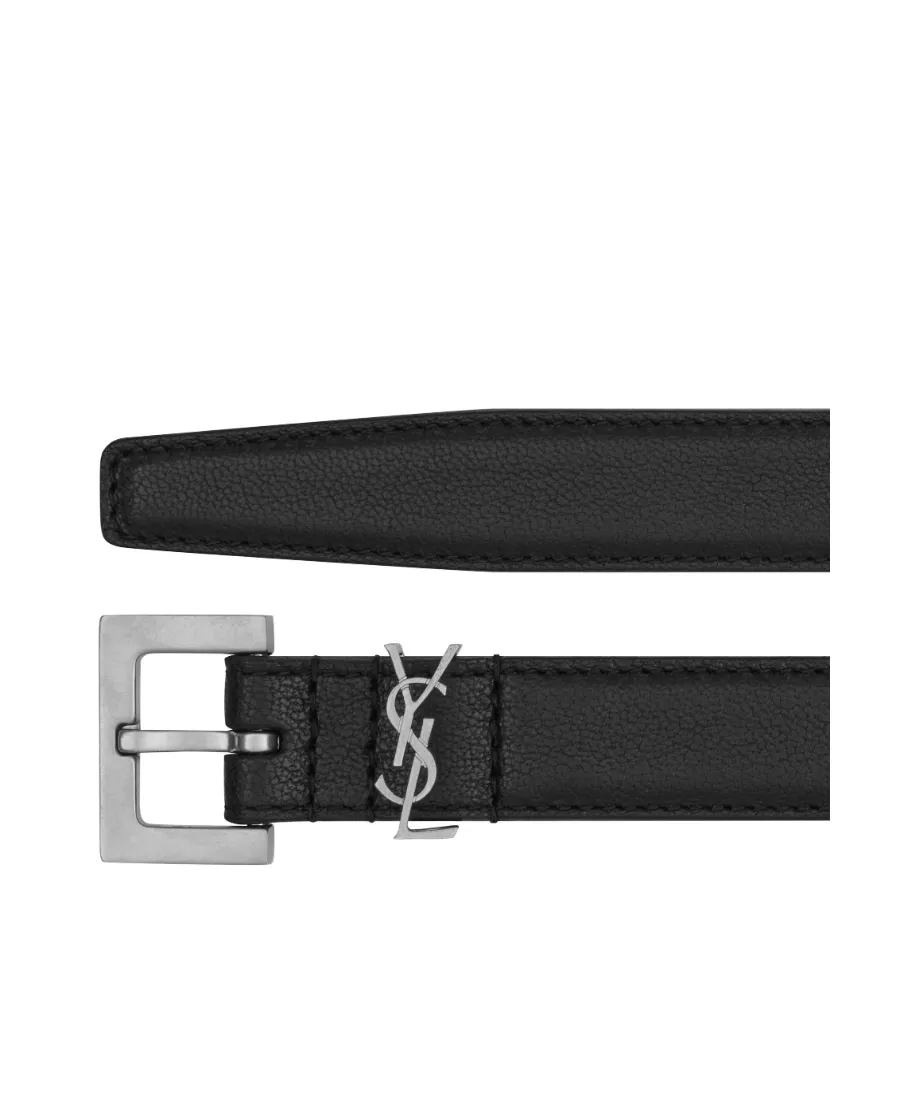 Saint Laurent Monogram Logo Plaque Belt