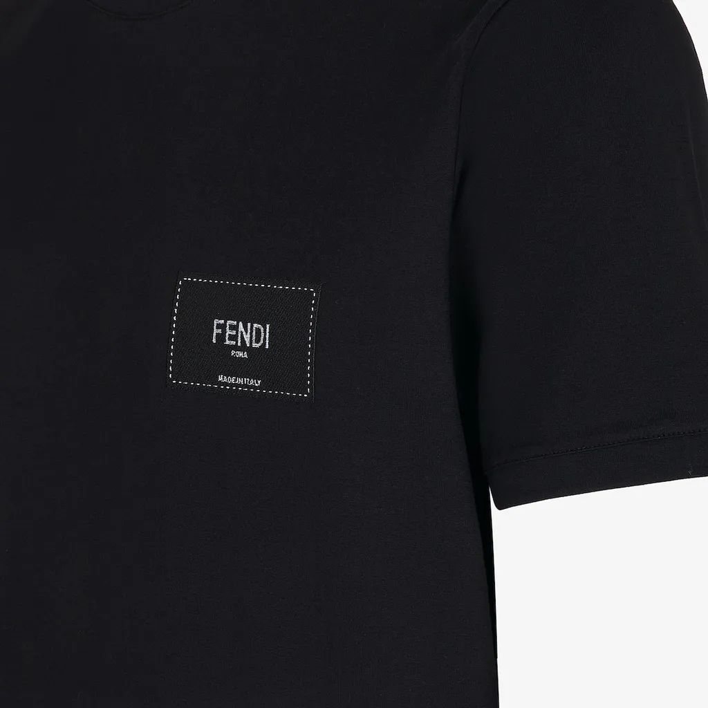 Fendi Logo Patch Crewneck T-Shirt