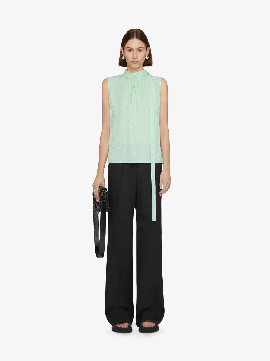 Givenchy Top In Silk With Lavalliere