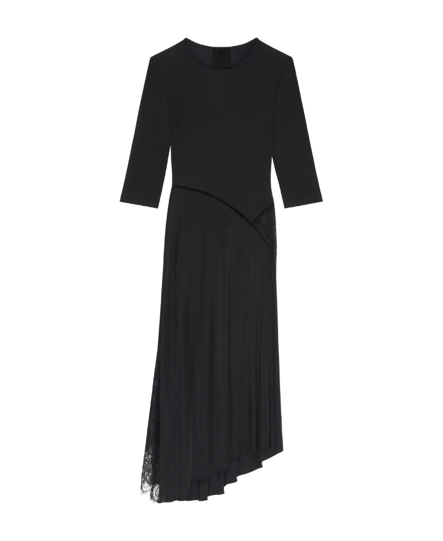 Dress In Jersey And Lace