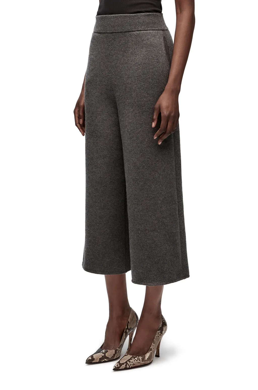 Cropped Trousers In Cashmere