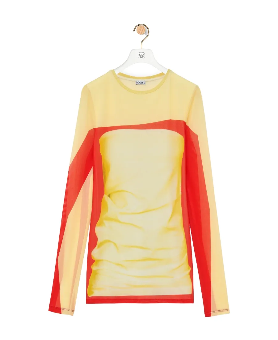Long Sleeve Top In Mesh
