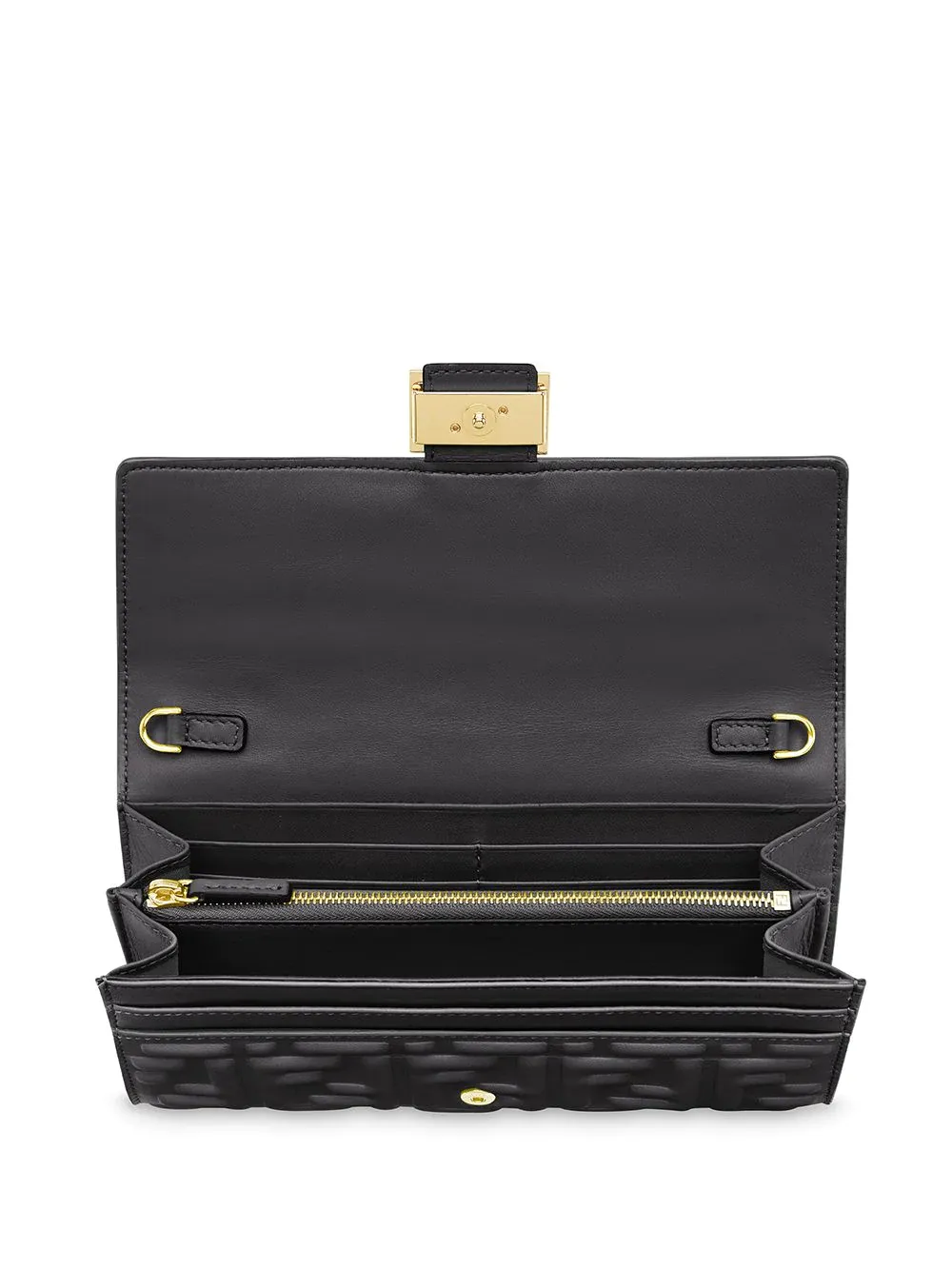 Fendi Ff Motif Baguette Continental Chain-Linked Wallet