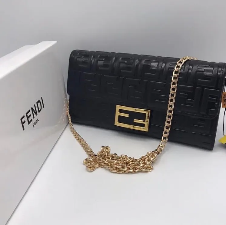 Fendi Ff Motif Baguette Continental Chain-Linked Wallet