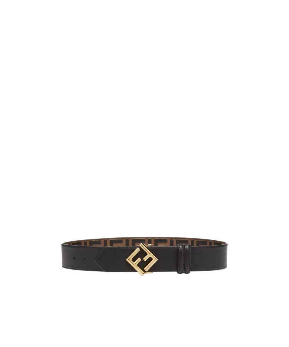 Fendi Ff Diamonds Buckled Reversible Belt