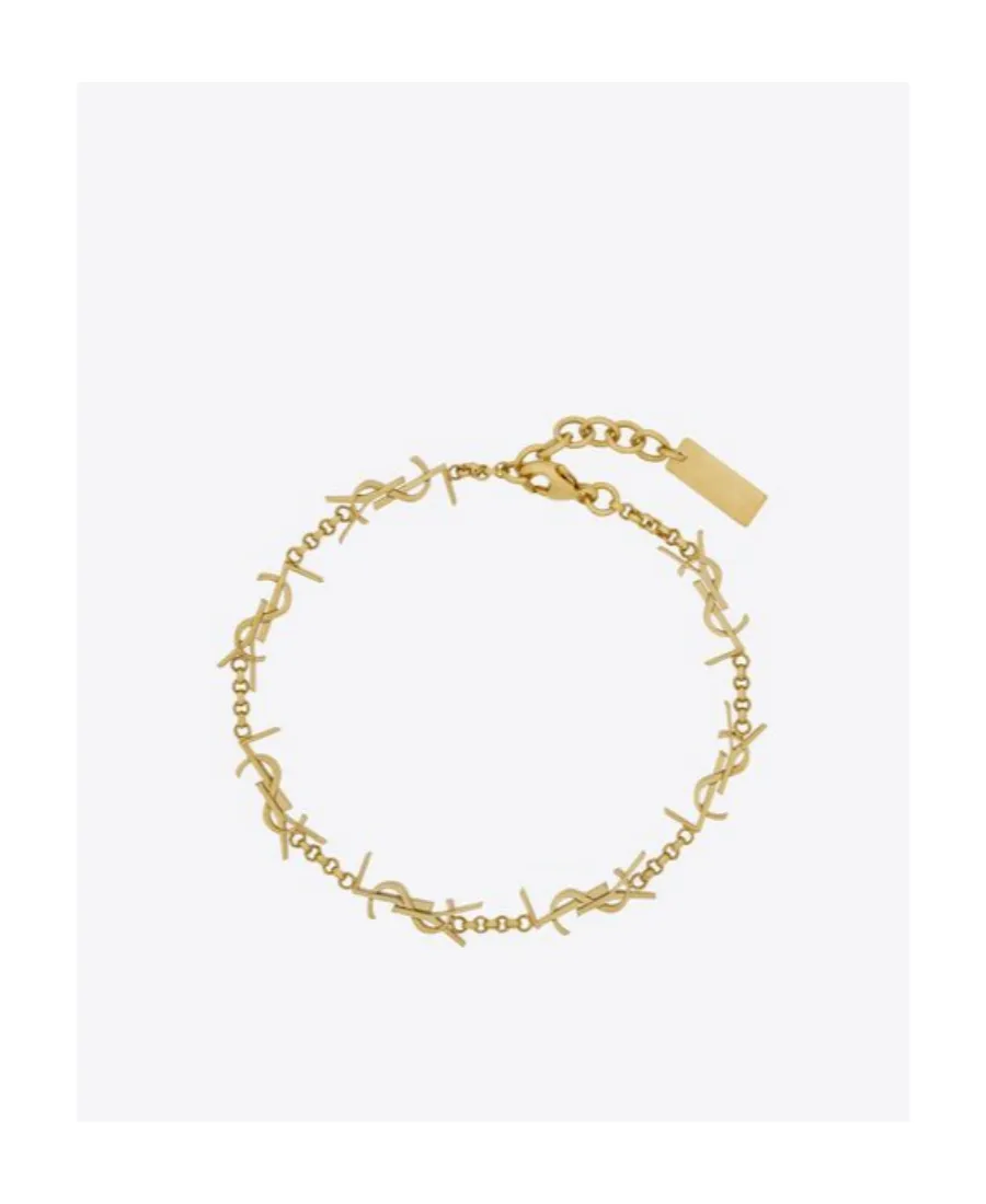 Saint Laurent Cassandre Chained Bracelet
