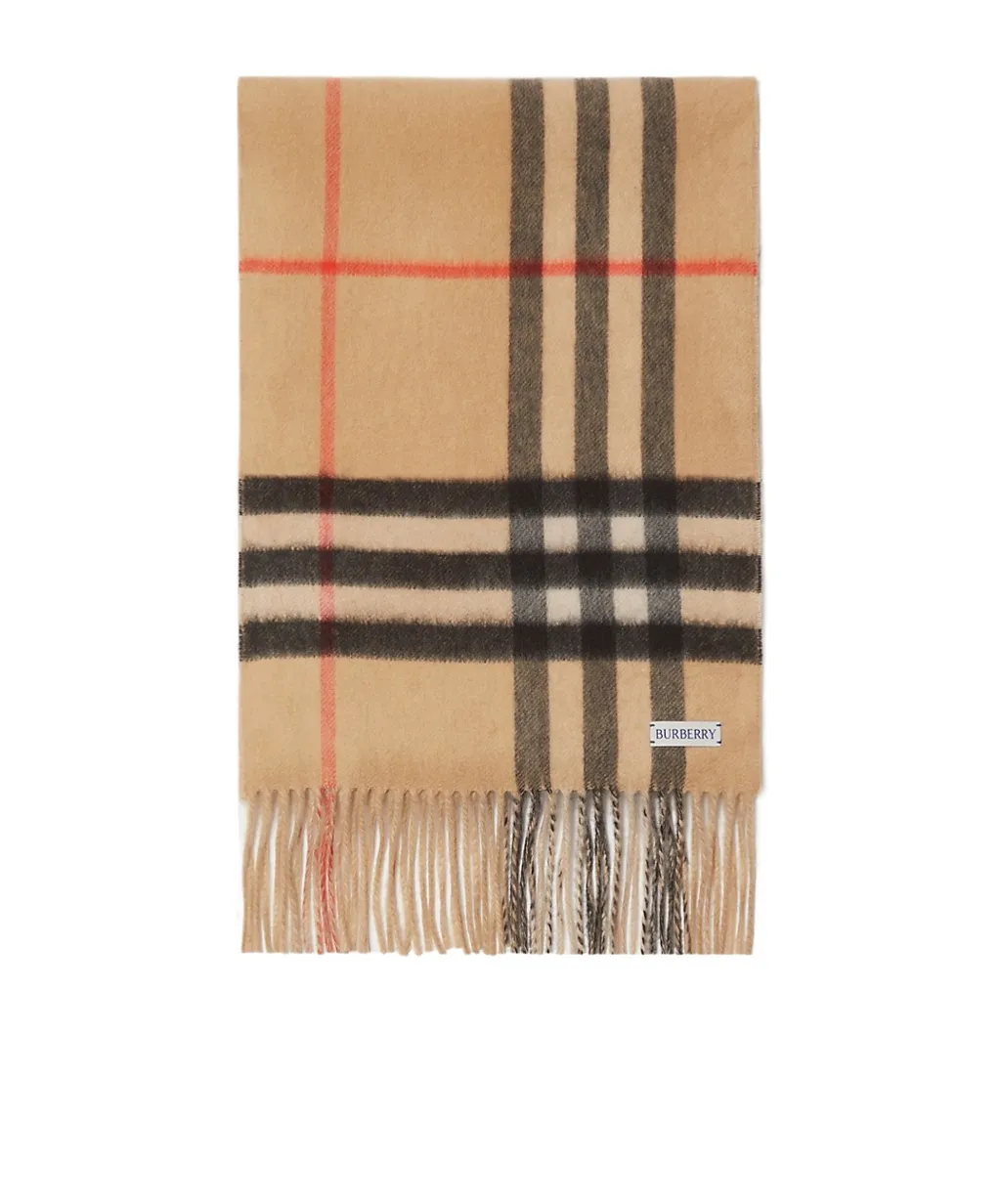 Burberry Reversible Checked Fringed Scarf