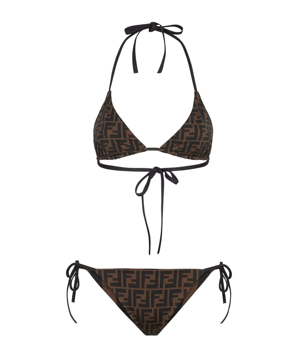 Fendi Reversible Striped Bikini Set