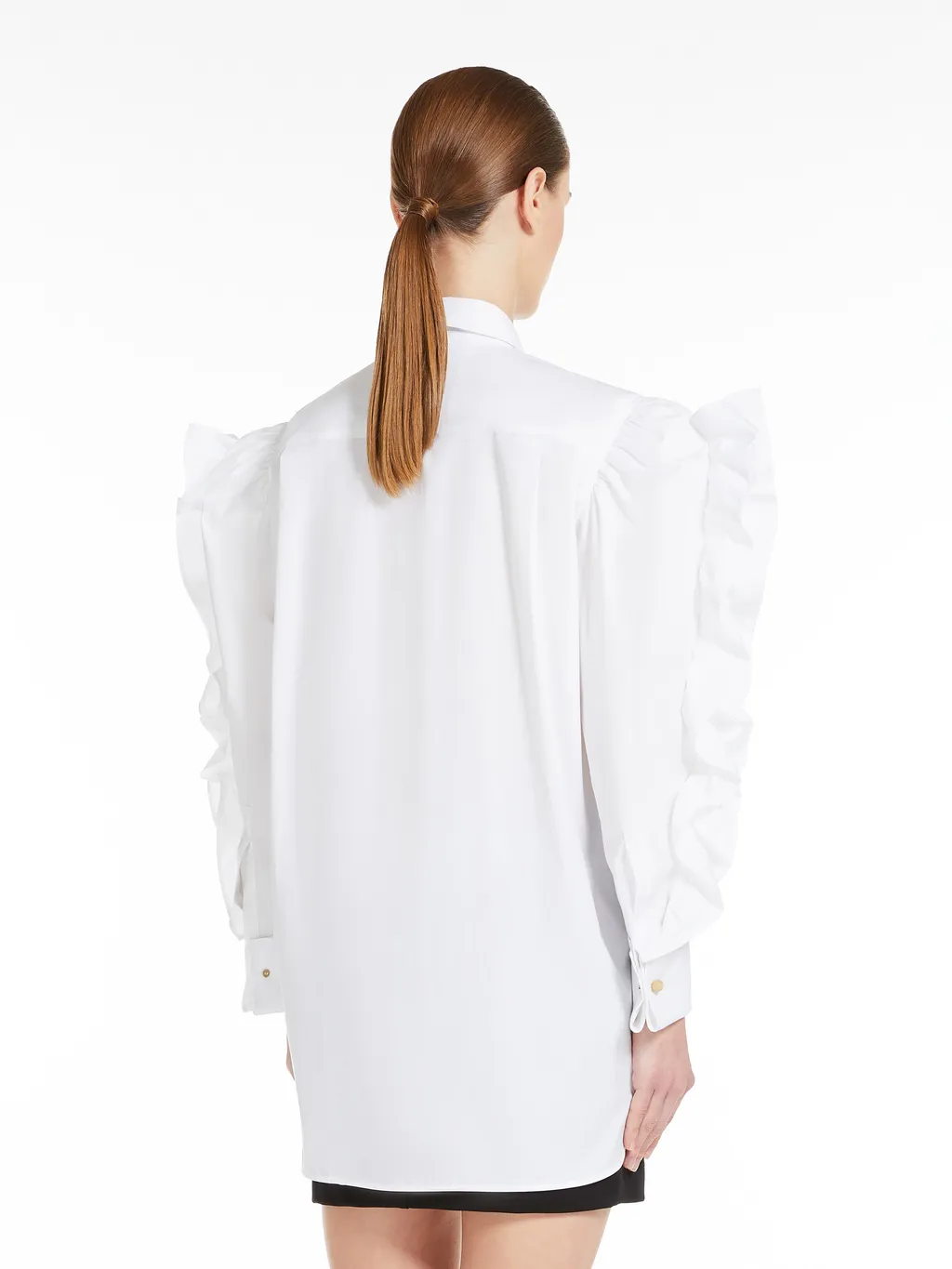 Max Mara Buttoned Ruffle-Sleeved Shirt